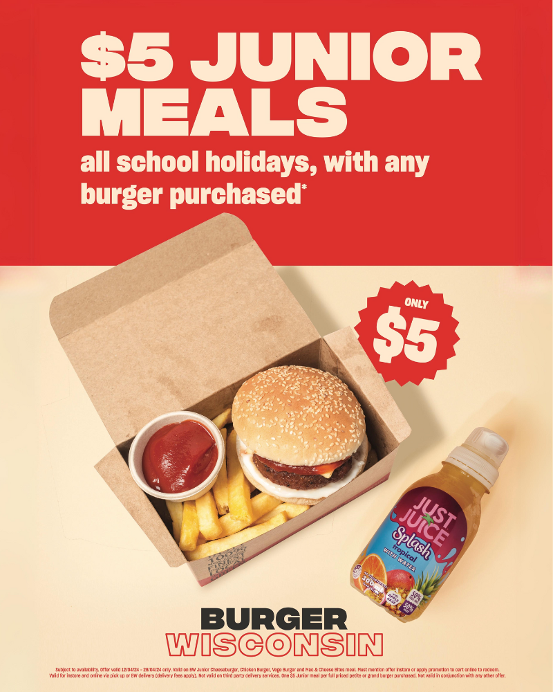 $5 Junior meals with any full-price burger!