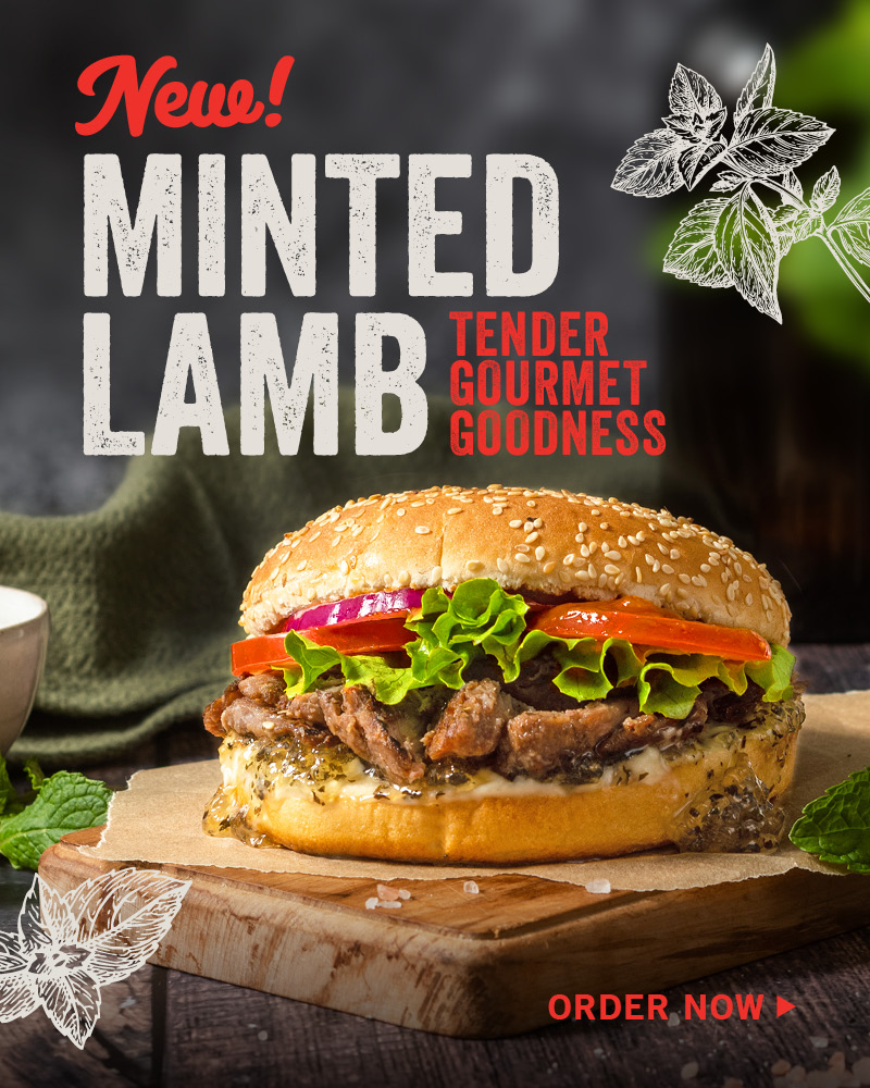 Minted Lamb Burger 